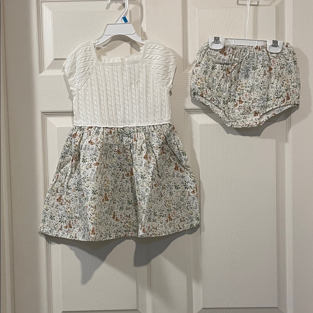 Polo Ralph Adorable  Lauren x Riley Sheehey 100% Cotton Cable-Knit Dress NWT